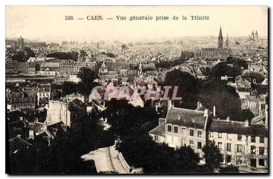 CPA Caen Vue Generale Prise de la Trinite