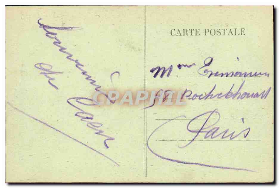 Caen — Vue générale, l'Église St-Pierre et le vieux Château — série 413 — Rückseite