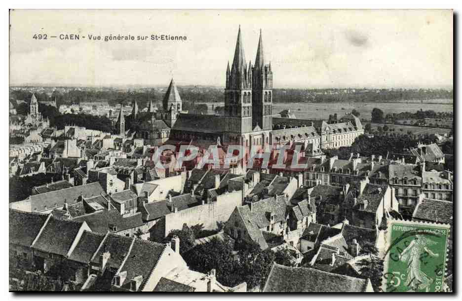 CPA Caen Vue Generale sur St Etienne