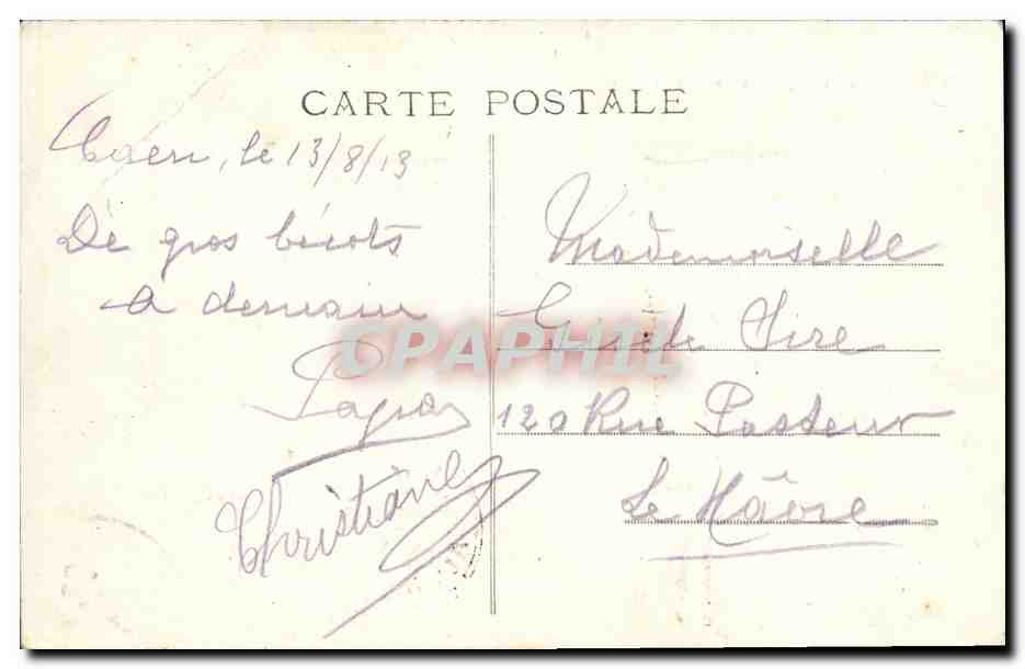 CPA Caen Vue Generale sur St Etienne — Verso