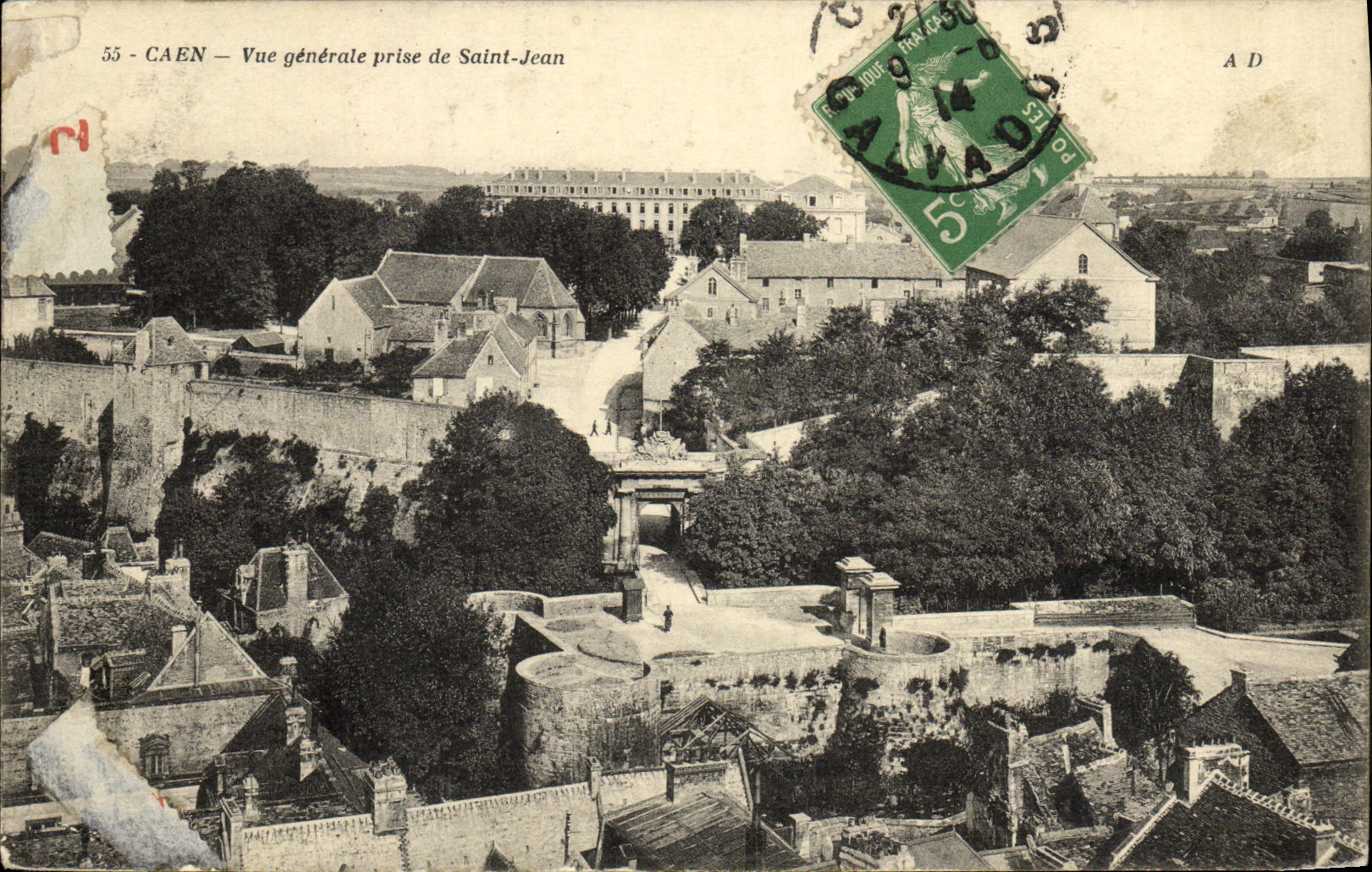 CPA Caen Vue Generale Prise de Saint Jean