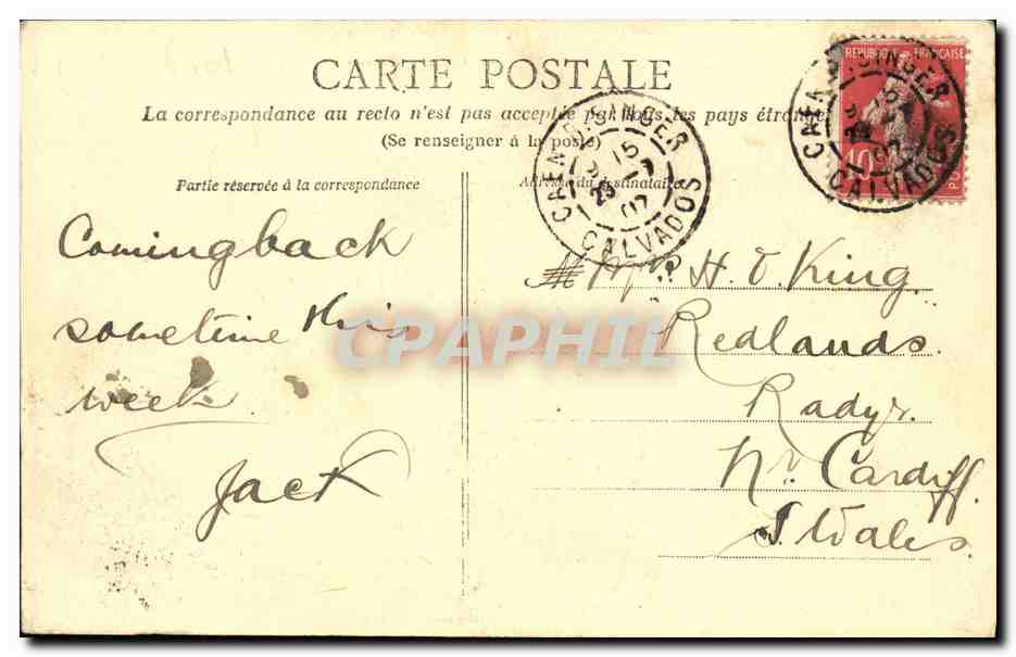 CPA Caen L Abreuvoir Saint Pierre — Rückseite