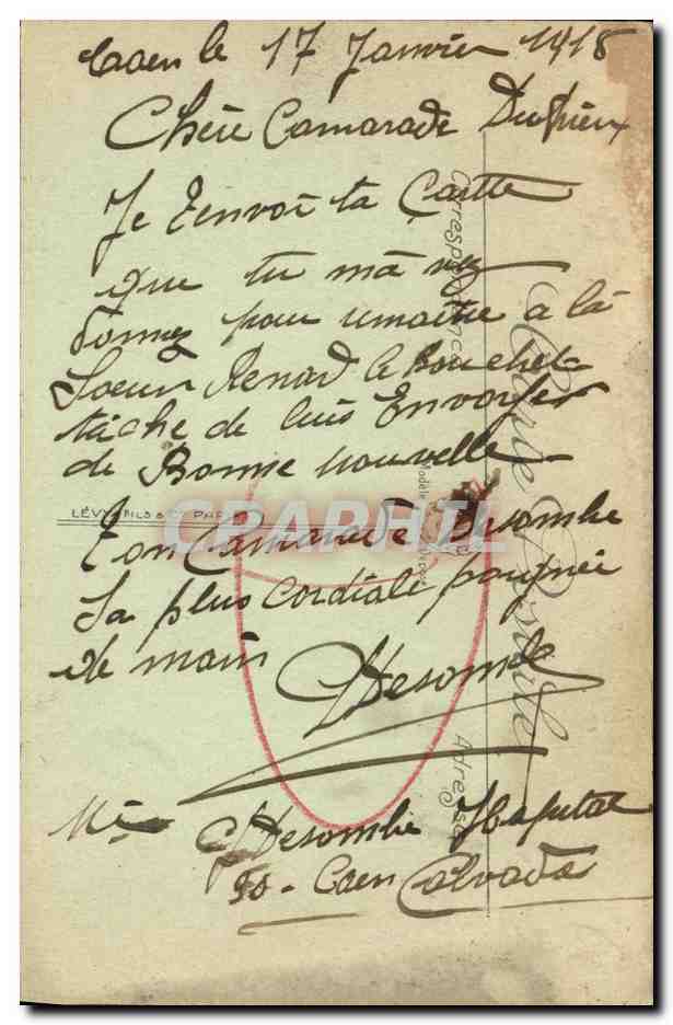 CPA Caen La Poissonnerie et l Eglise Saint Pierre Lavandieres — Rückseite