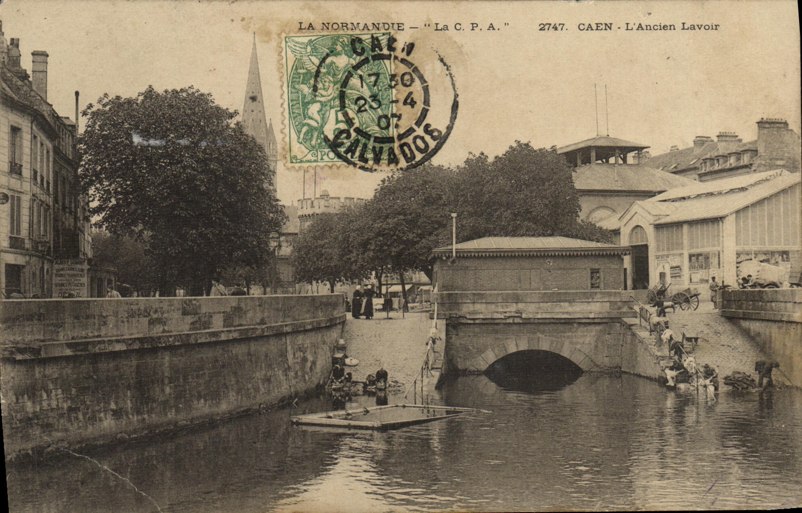 CPA Caen L Ancien Lavoir Lavandieres