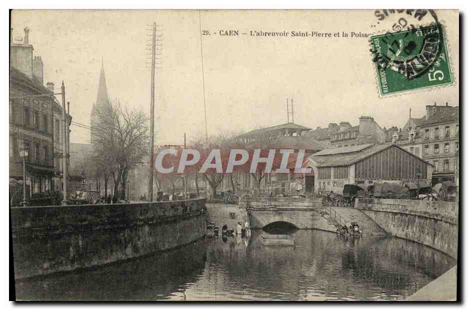 CPA Caen L abreuvoir Saint Pierre et la Poissonneire