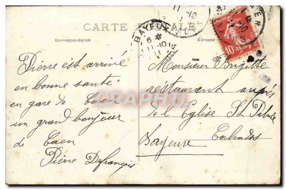 CAEN-Aviation — Sur les Docks — Éditeur S. B. Caen — Verso