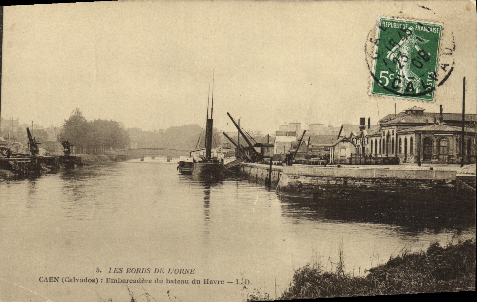 CPA Caen Embarcadere du Bateau du Havre