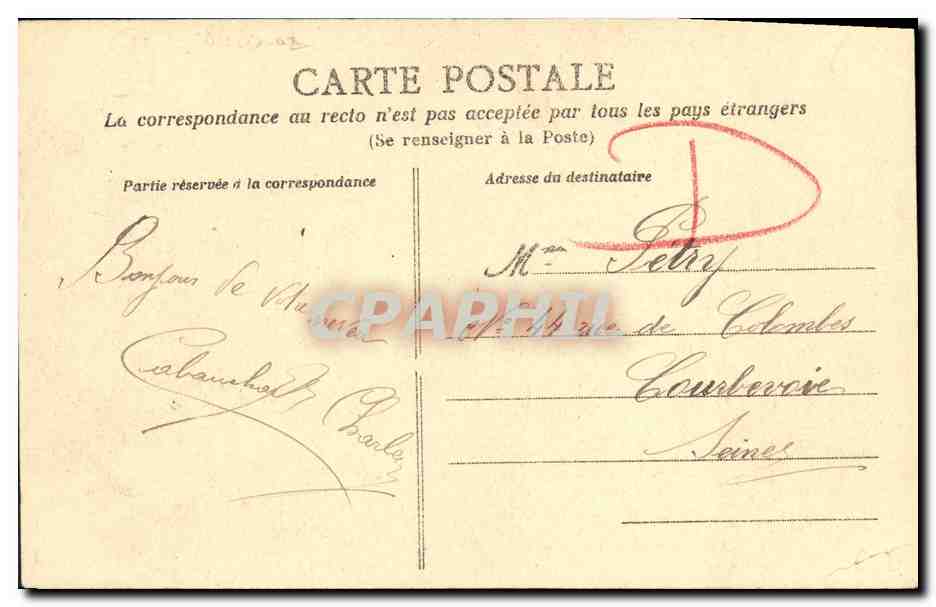 CPA Caen Embarcadere du Bateau du Havre — Verso