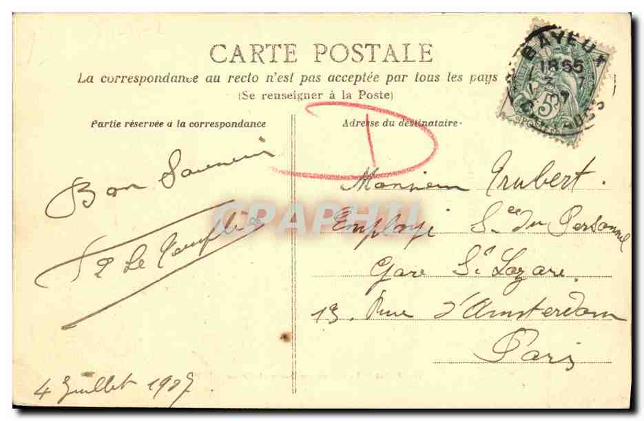 Caen — Le bateau du Havre et l'Orne — L.D. — Reverso