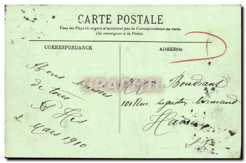 CPA Caen Paquebots Dans le Nouveau Bassin Rikard Nordraak — Verso