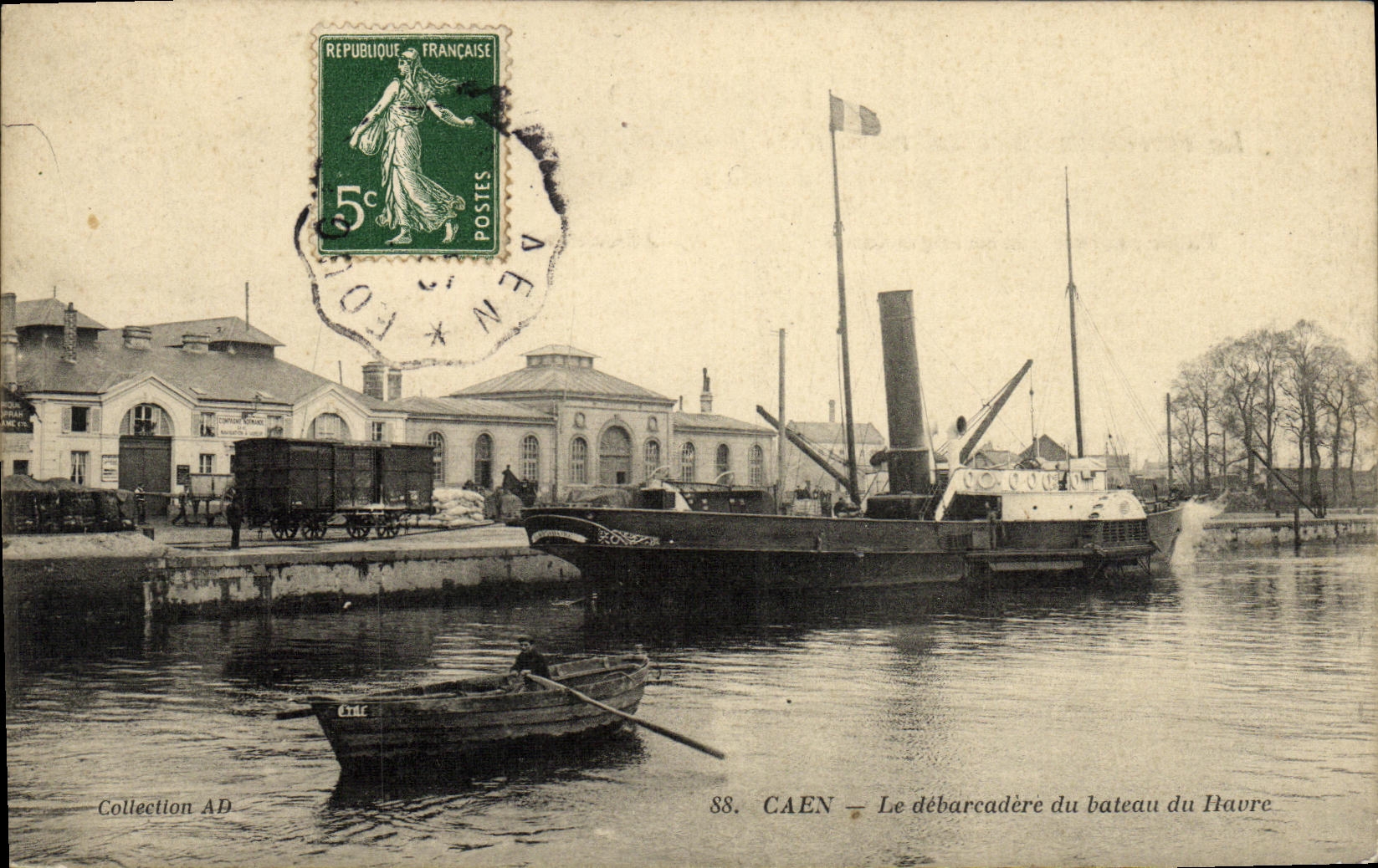 CAEN — Le débarcadère du bateau du Havre — Collection AD