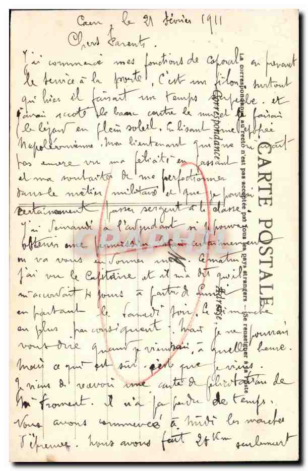 CAEN - Torpilleurs dans le bassin — Collection AD — Verso