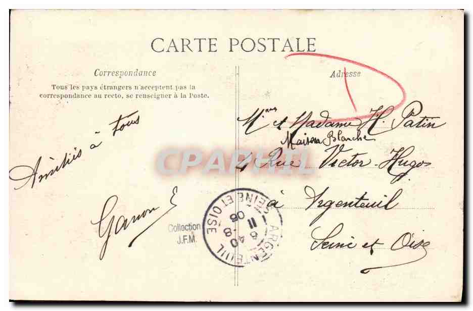 CPA Caen L Arrivee des Sabliers sur L Orne — Verso