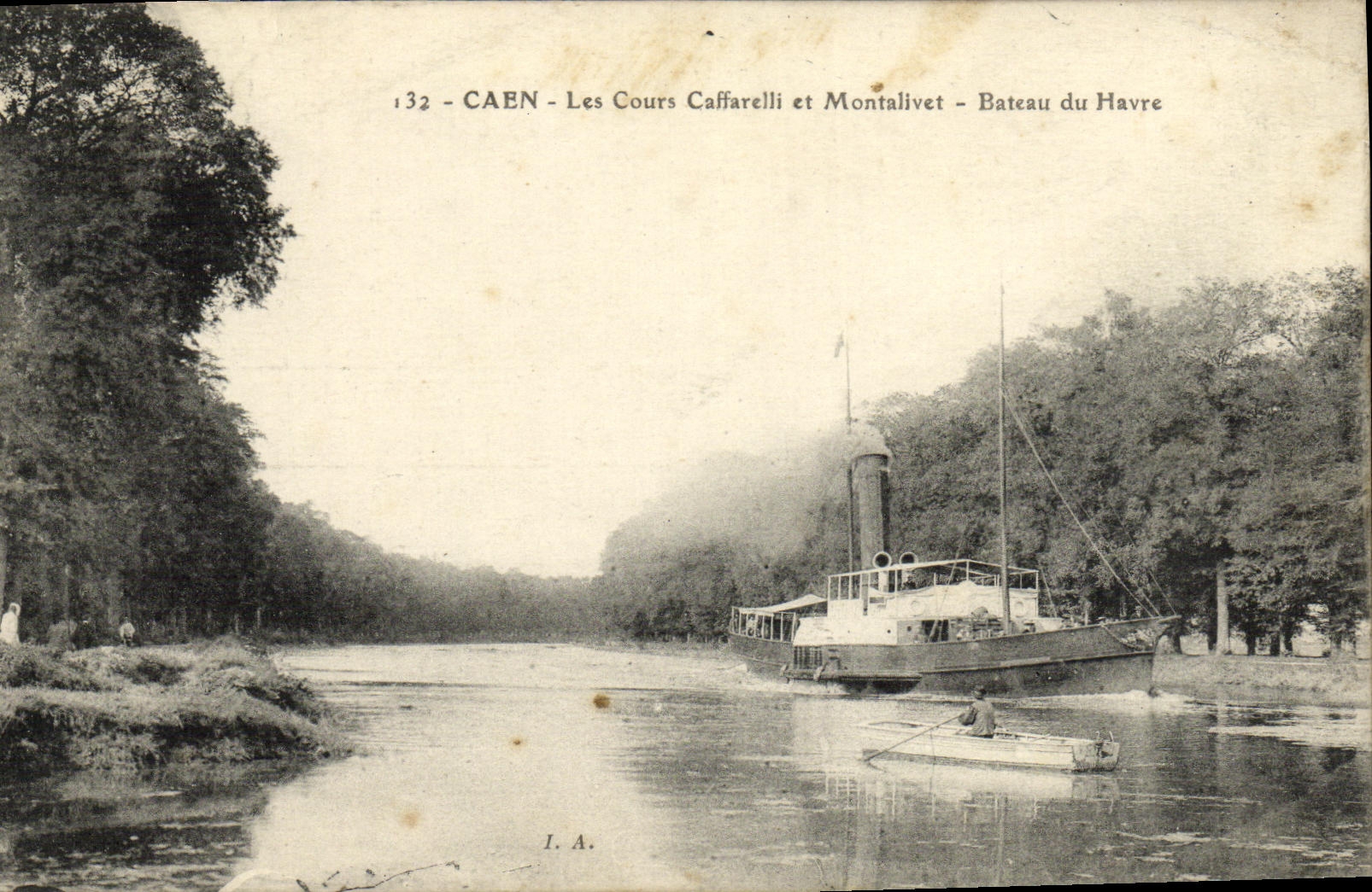 CPA Caen Les Cours Caffarelli et Montalivet Bateau du Havre