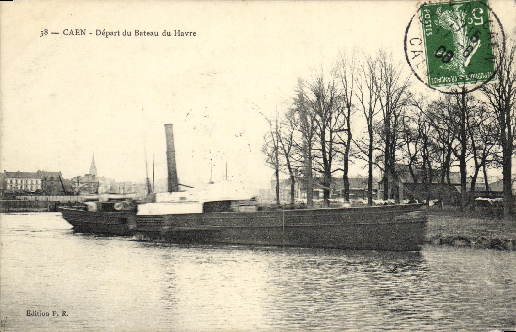 CPA Caen Depart du Bateau du Havre