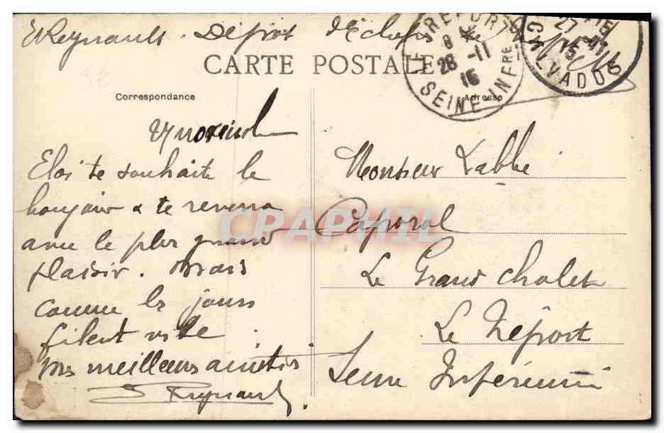 CPA Caen Le Boulevard Bertrand — Verso