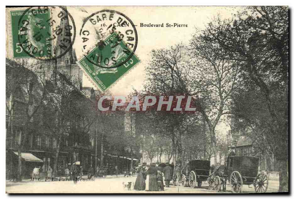 Boulevard St-Pierre — Gare de Caen — éditeur L. Paris-Meurdon