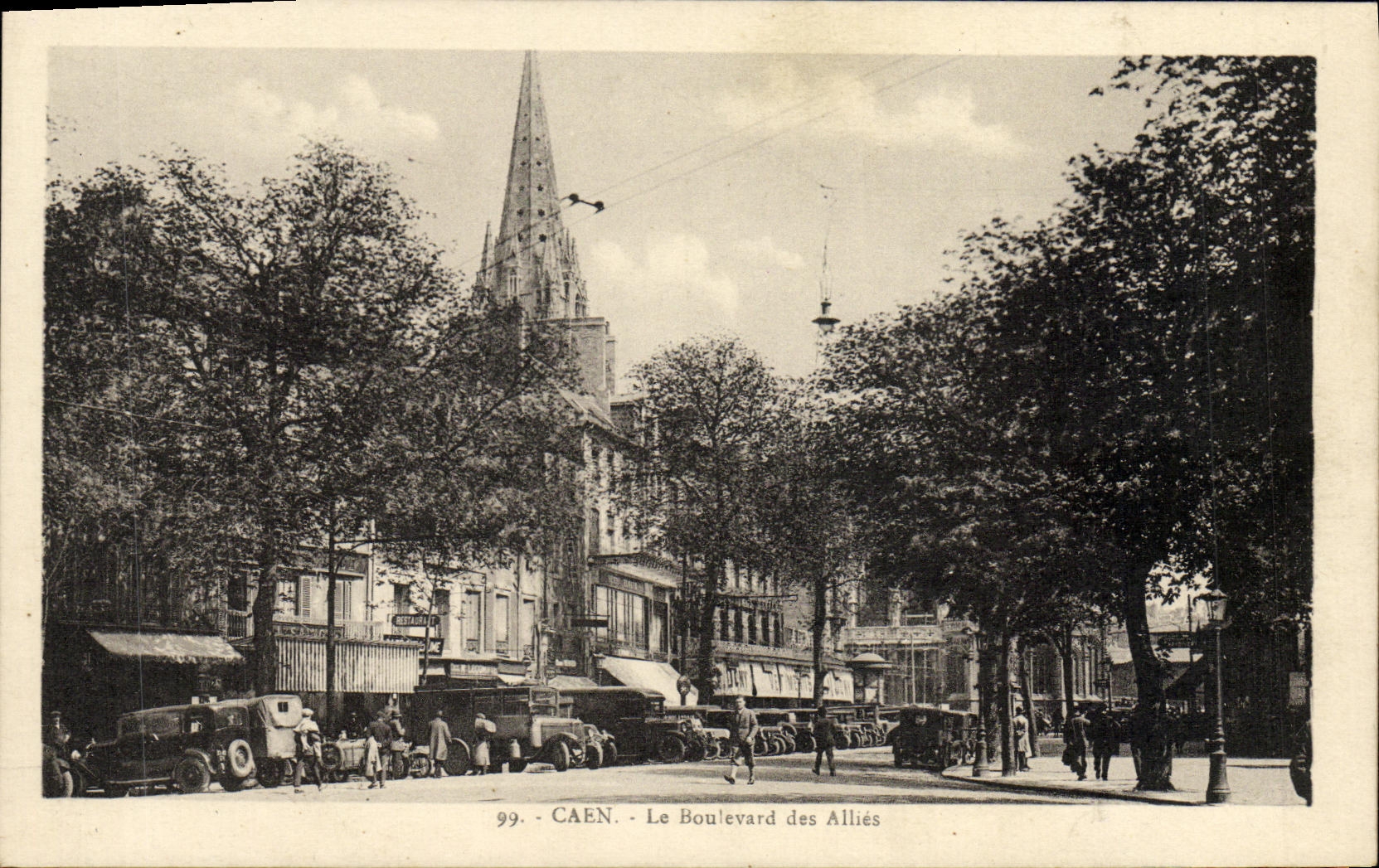 Caen – Le Boulevard des Alliés – Verlag: Cartes 'La Cigogne', 25, Avenue de la République, Beauvais