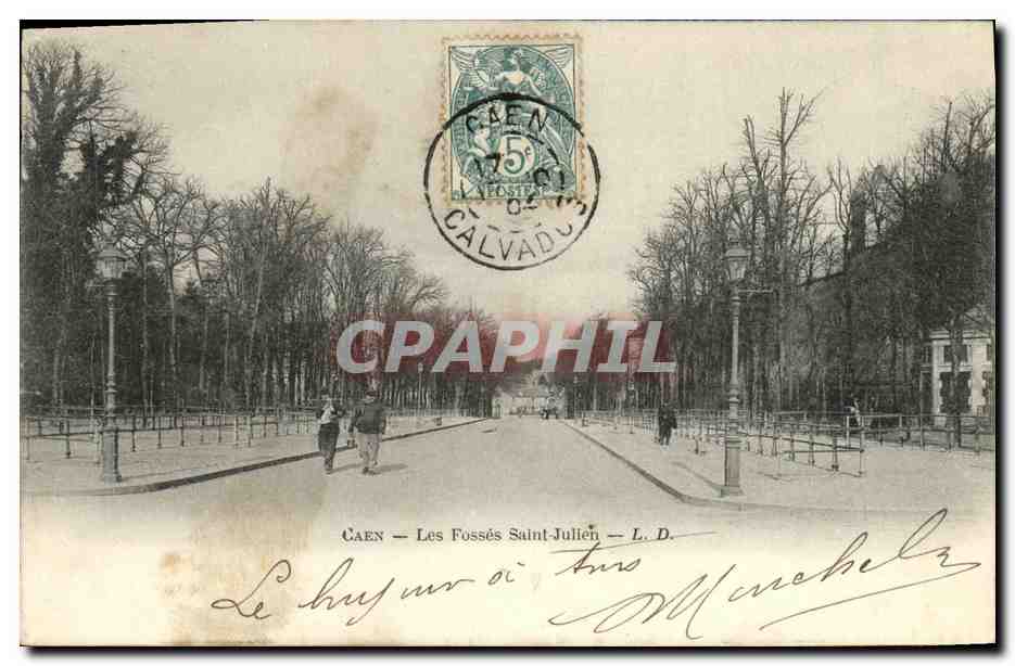 Caen — Les Fossés Saint-Julien — L.D. — Éditeur L.D. - Recto