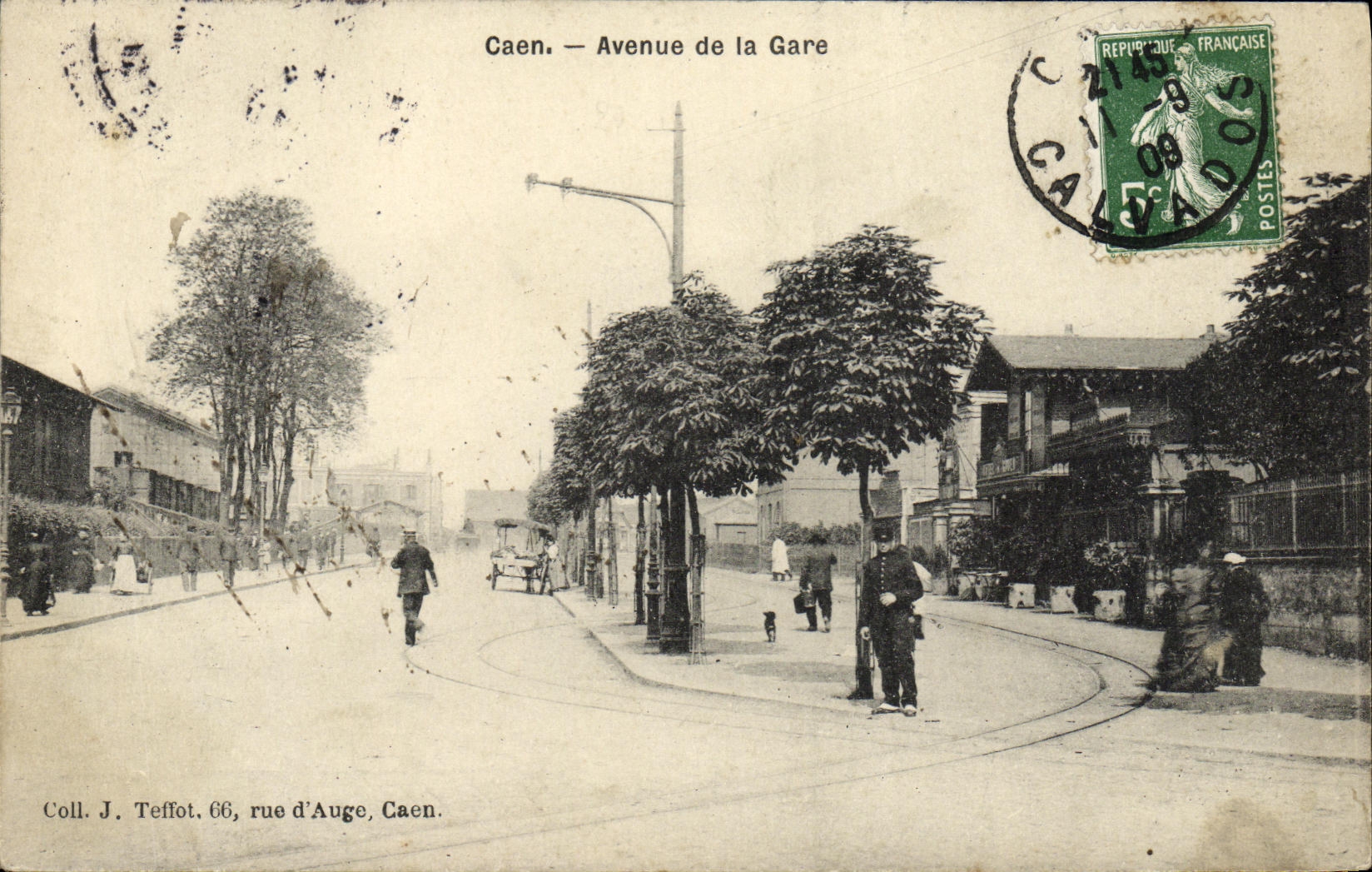 CPA Caen Avenue de la Gare
