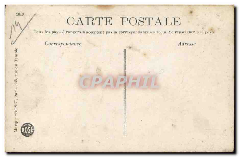 CPA Caen Le Grand Cours — Verso