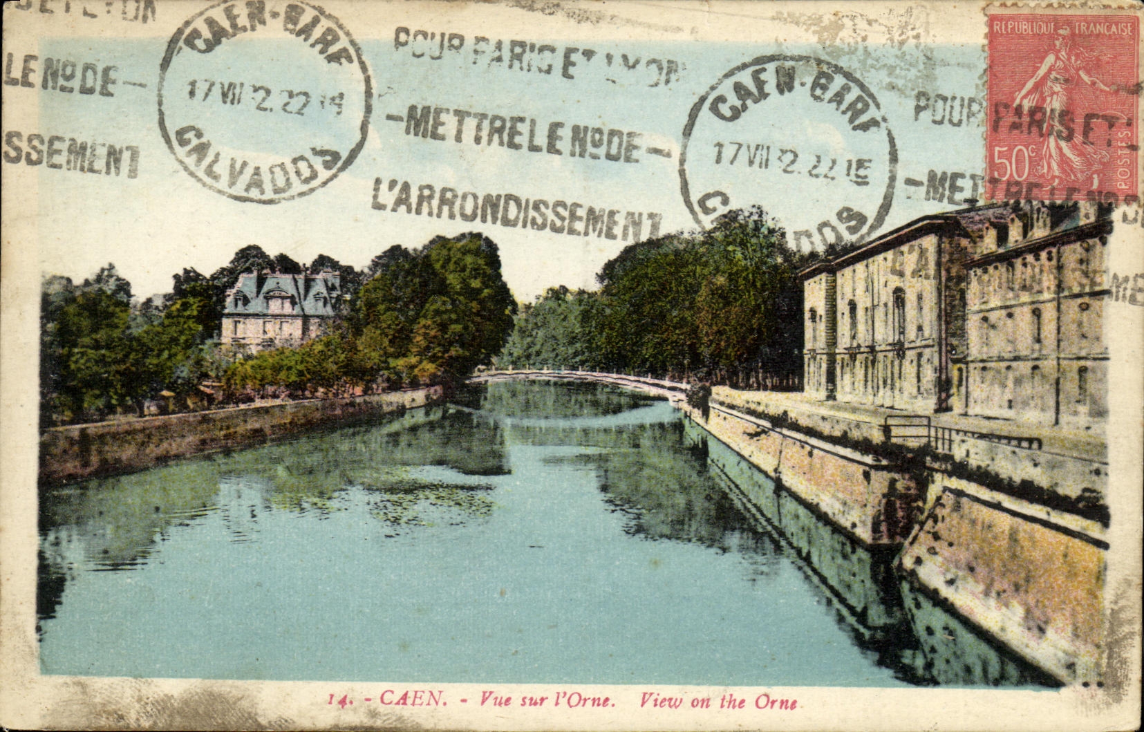 CPA Caen Vue Sur L Orne