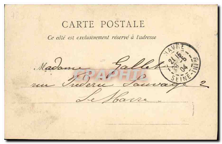 CPA Caen Les bords de l Odon Le grand cours — Verso