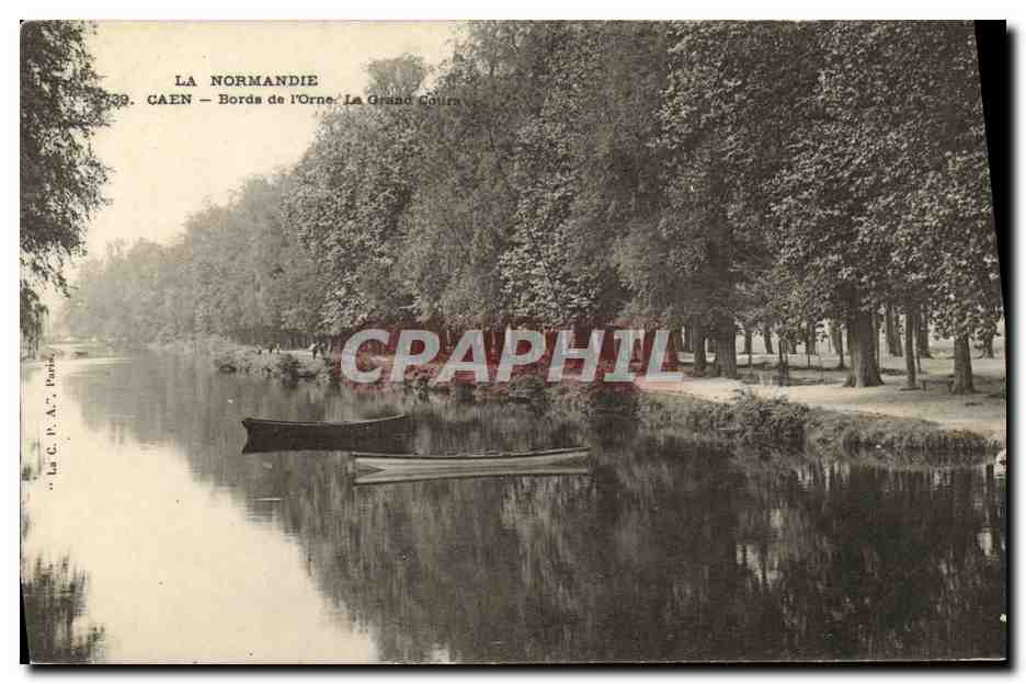 CPA Caen Bords de l Orne Le Grand Cours