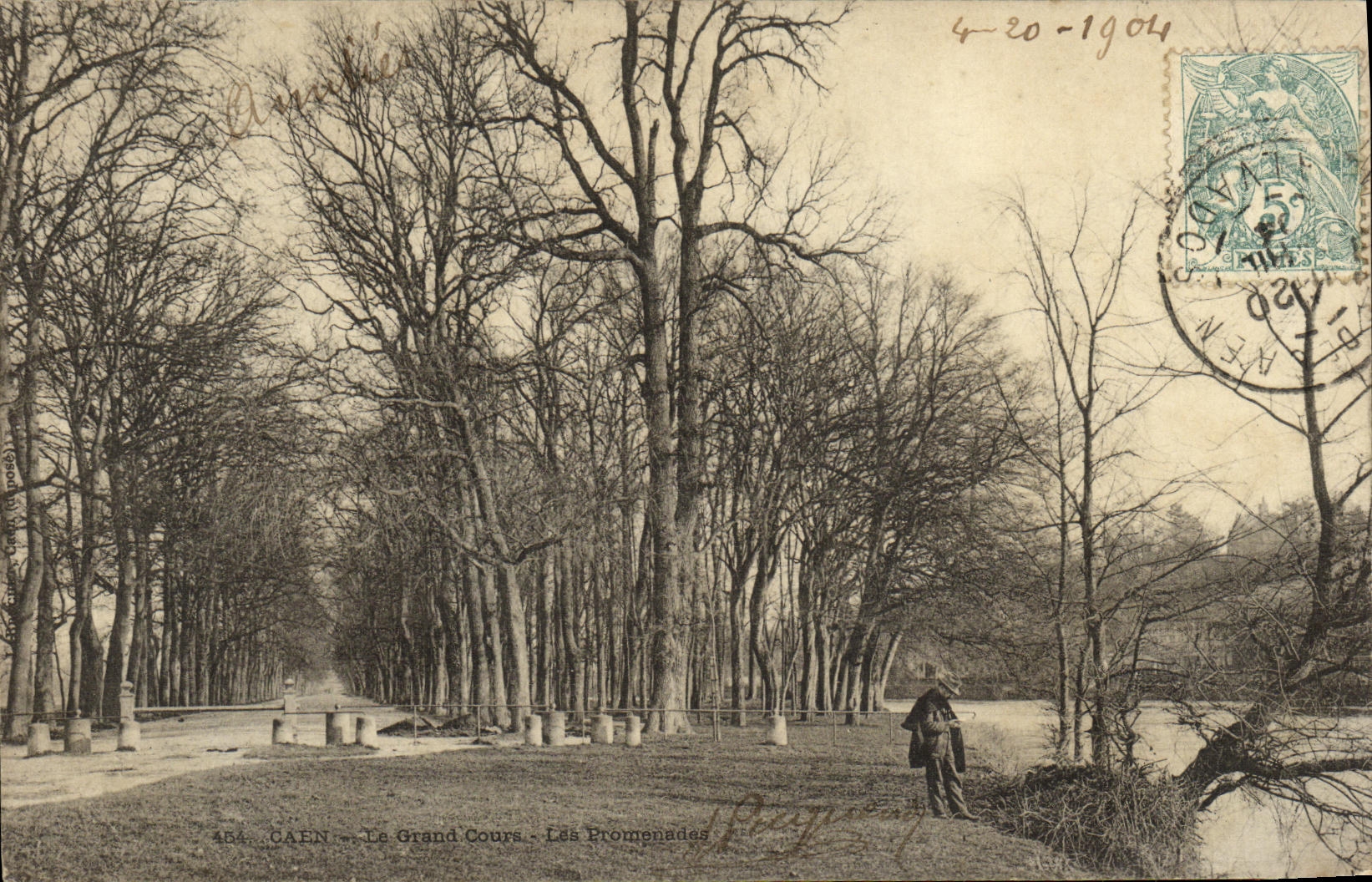 CAEN — Le Grand Cours — Les Promenades — Éditeur : A. Royer, n° 454