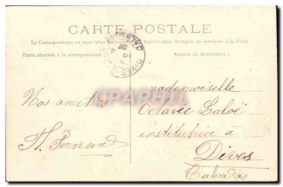 CPA Caen Sadi Carnot — Verso