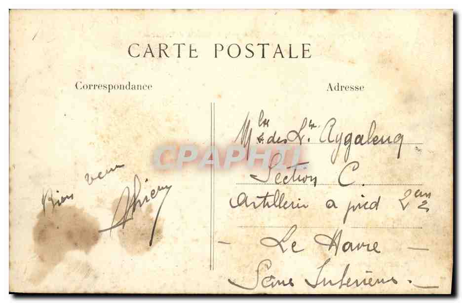 Pictorial Caen — Banks of the Orne, near the Swimming School — M. C. F. L. Paris-Meudon n°249 — Back
