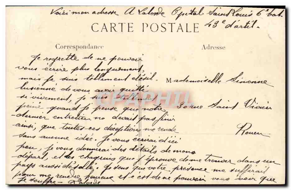 CPA Caen pittoresque Bords de l Orne Pres de la Route de Louvigny — Verso