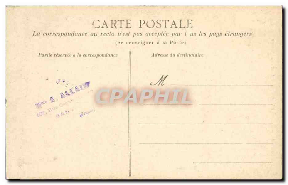 CPA Caen Le Canal Robert — Verso