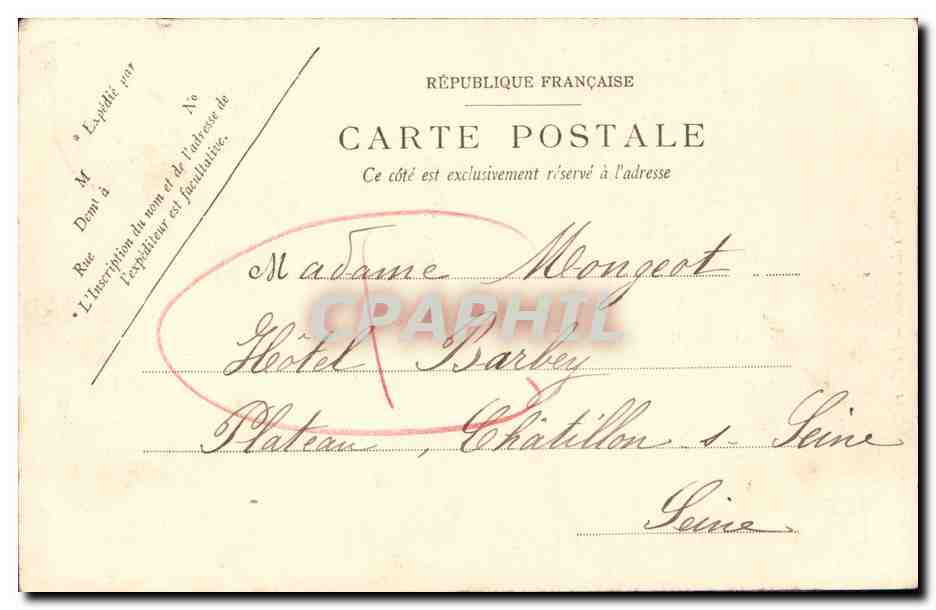 CPA Caen Les Bords de l Orne Le Cours Caffarelli — Verso