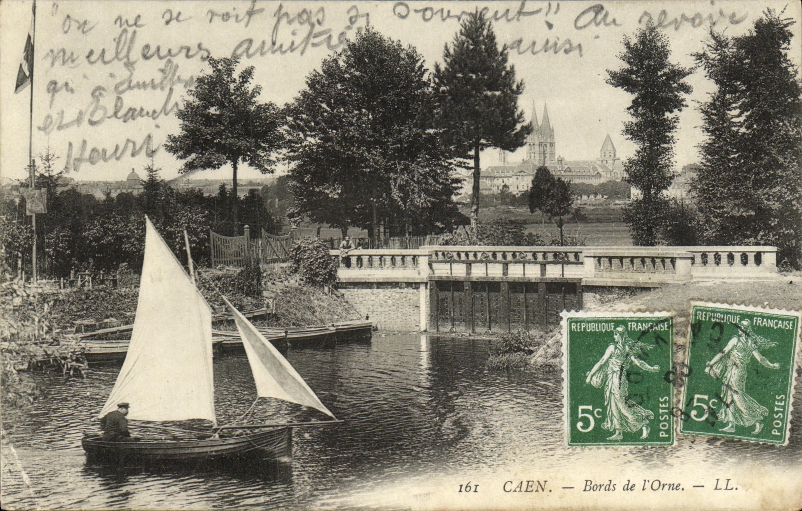 Caen — Bords de l'Orne — LL. — Éditeur LL, n° 161