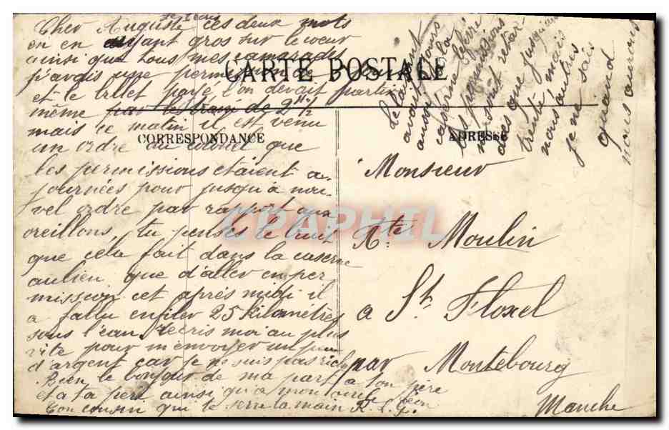CAEN — Bords de l'Orne — LL. — n° 161 — Verso