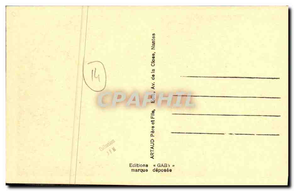 Caen - Rue St-Jean — Les abords de l'Hôtel d'Angleterre — Éditeur GABY, Nantes — Verso