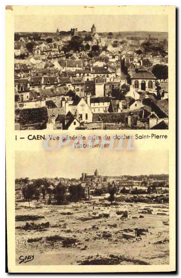 Caen — Vue générale prise du clocher Saint-Pierre — Saby