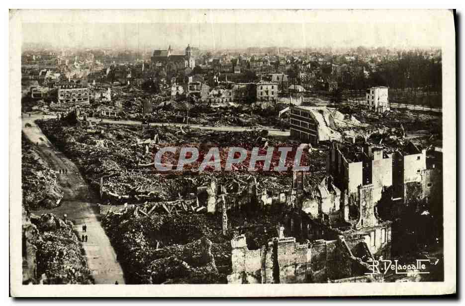 CPA Caen Juin Juillet 1944 Militaria Quartier du 11 Novembre Caserne Hamelin Vaucelles