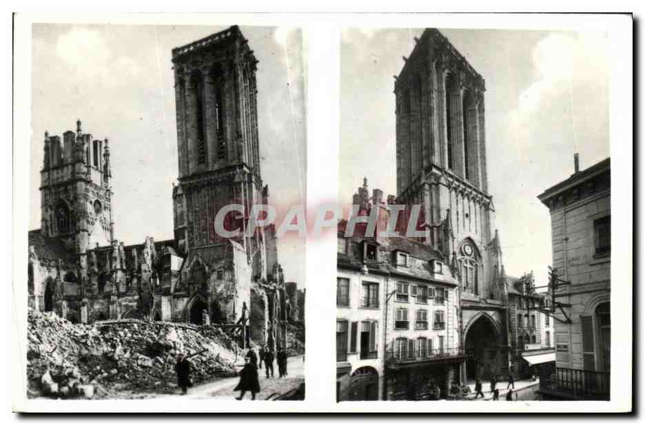 Caen - Église Saint-Jean — Avant et après la bataille — Phot. M. LECOQ