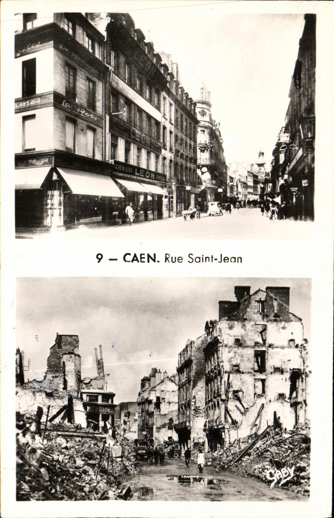 CPA Caen Rue Saint Jean Militaria