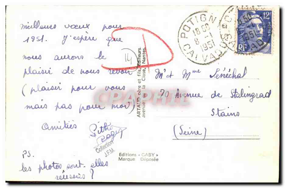 CPA Caen Rue Saint Jean Militaria — Verso
