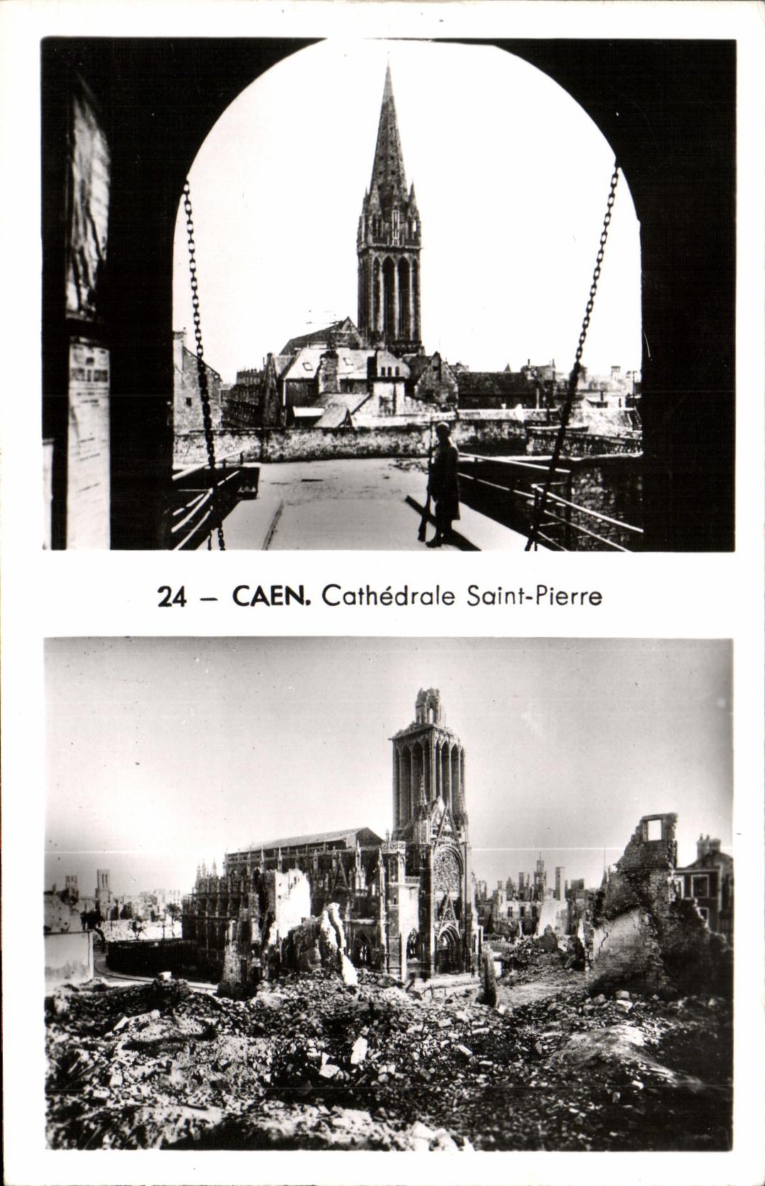 CPA Caen Cathedrale Saint Pierre Militaria