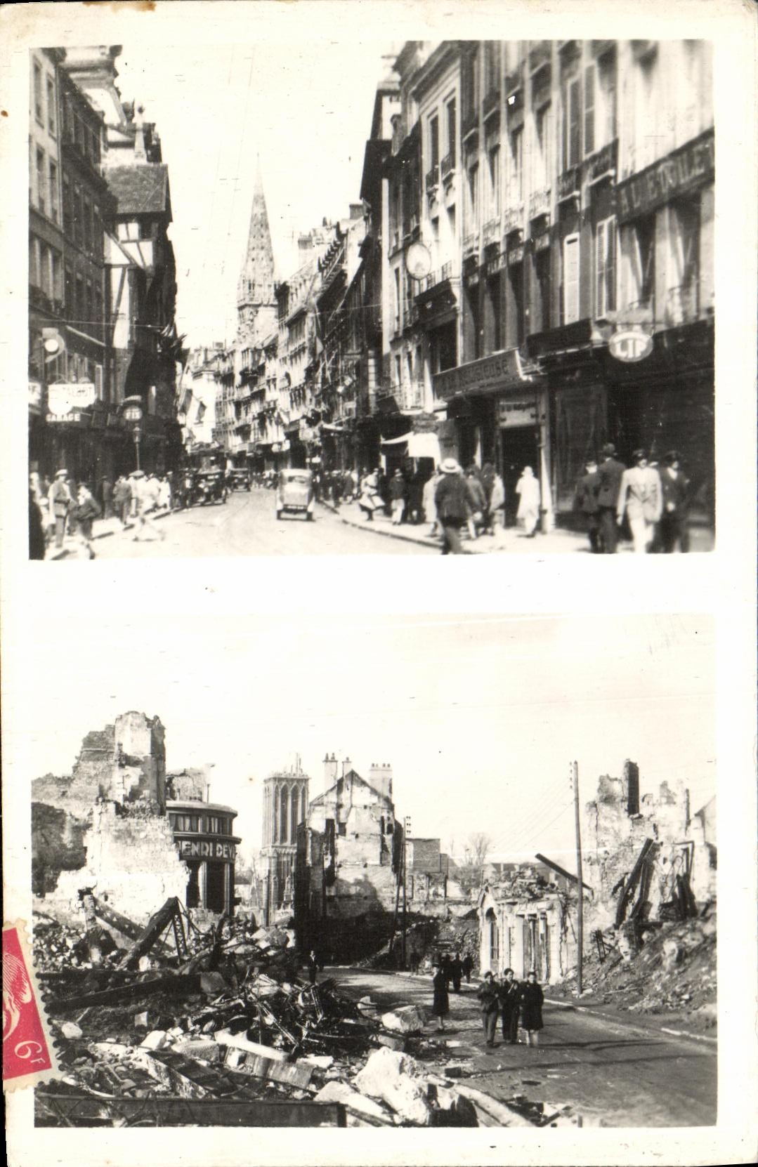 CPA Caen Rue Saint Jean Militaria