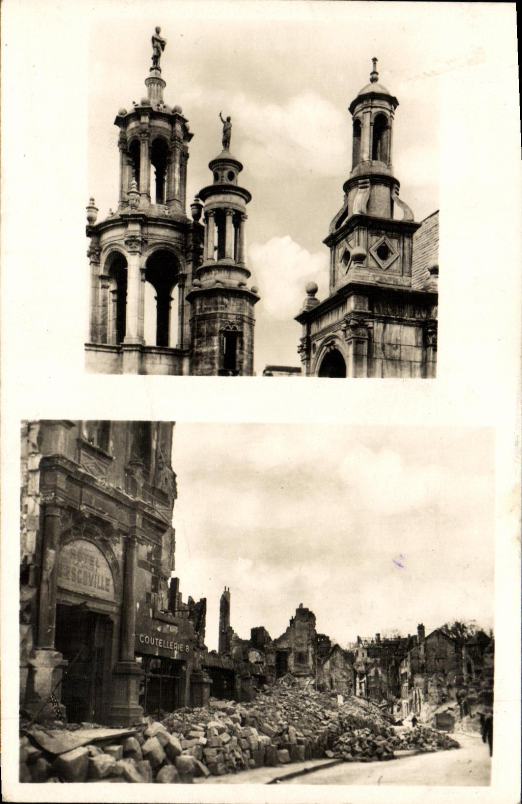 CPA Caen Ancien Hotel de Valois ou d Ecoville Lucarnes et Campaniles Militaria