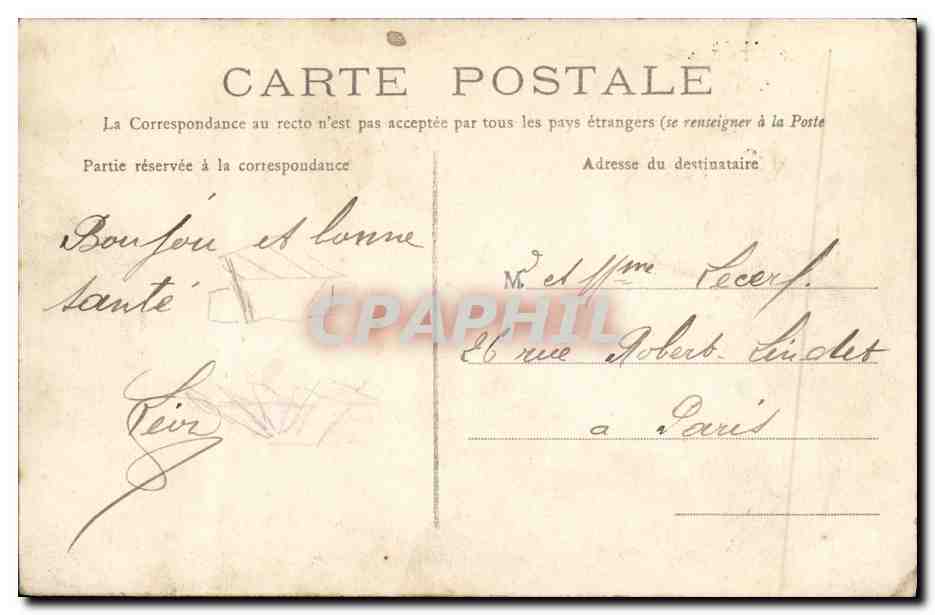 CPA Caen La Caserne Hamelin Militaria — Verso