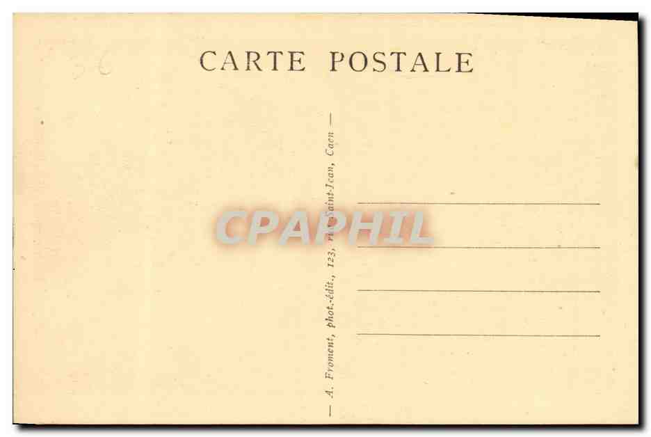 CPA Caen Caserne Hamelin Militaria — Verso