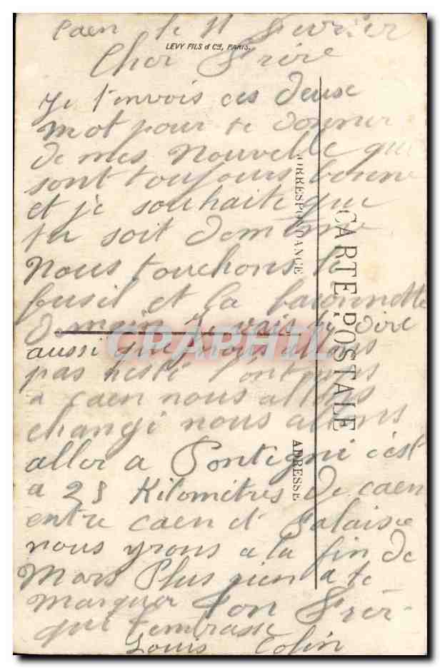 CPA Caen Caserne Hamelin et l Orne — Verso