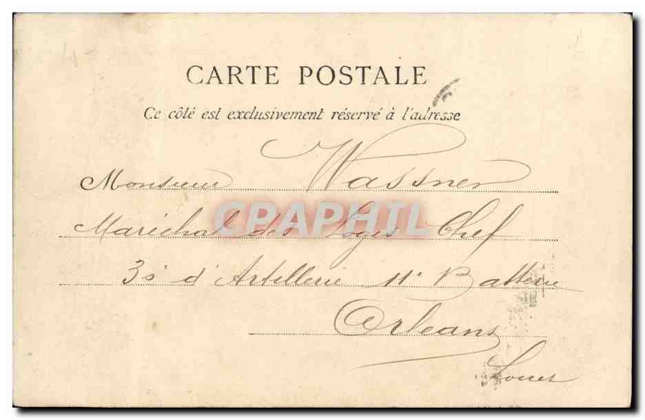 CPA Caen La Caserne Hamelin et l Orne Militaria — Verso