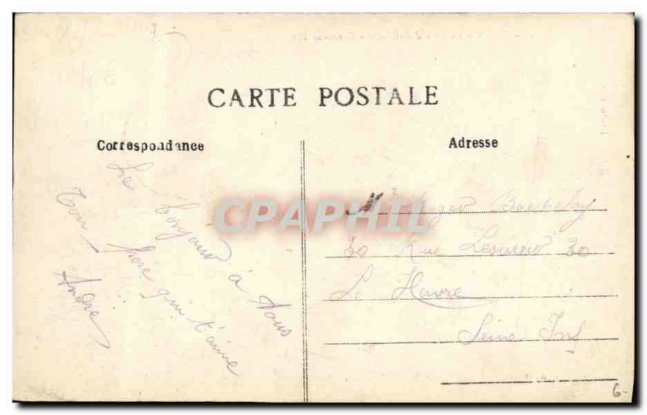 Caen - Caserne d'Artillerie - Bâtiment Est — Photo Royer, n°206 — Verso